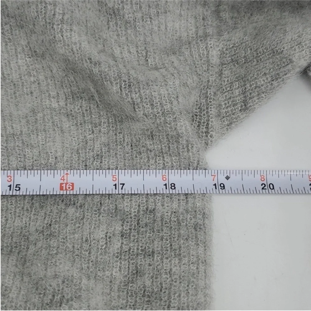 Sezane Gaspard Cardigan Sweater Gray Medium Mohair Alpaca - Picture 2 of 4